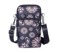 Small Cell Phone Purse - Multiple Pockets Adjustable Strap Printed Pouch