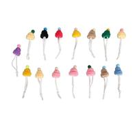Small Christmas Knit Hats Exquisite Innovative Cute Stylish Small Knitting Doll Hats for DIY Crafts Christmas Tree Dolls Premium Polyester Material Assorted Colors 15PCS