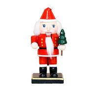 Small Christmas Nutcracker - Wooden Santa Claus Figurines, Miniature Nutcracker Table Centerpieces | for Living Room, Shelf, Mantel, Cabinet, Dining Room Display Christmas Ornaments Pendant