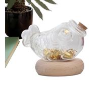 Small Clear Bank, Fish Shape Jar, 3.54x1.96in Compact Coin Money Storage, Autentico squisito Cute Design, Cash Storage Contenitori per bambini, ragazzi, adulti, Family Use