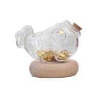 Small Clear Money Bank, Fish Shape Money Storage Jar for Coins and Bills, Exquisite Transparent Cash Can Cute Piggy Bank Decoration for Kids, Teen, Girls, Boys, Adults, Family, Friends