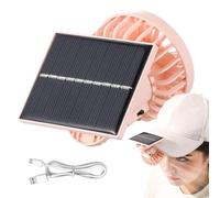 Small Clip On Fan - Solar Powered Portable Cooler, Adjustable Quiet Air Cir
