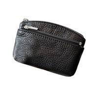 Small Coin Purse, Portable Zip Wallet, Waterproof Pouch with Key Ring, Compact Design Cards and Folded Bills, Excellent for Kids, Women, Men Daily Use, Travel, Casual Carry, Nero , Se référer au