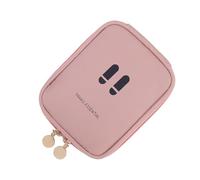 Small Cosmetic Bag, Travel Makeup Organizer Pouch, Lightweight Multi Compartment Beauty Storage Case, Compact Toiletry Holder for Camping, Trip, Business, Purse, Luggage, Suitcase, Desk, rosa,