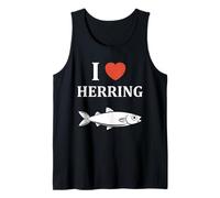 Small Cute Herrings Simple Minimalist Fish i Love Herring Canotta