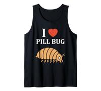 Small Cute Insect Woodlice Minimalist Simple i Love Pill Bug Canotta