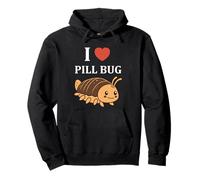 Small Cute Insect Woodlice Minimalist Simple i Love Pill Bug Felpa con Cappuccio