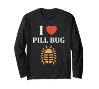Small Cute Insect Woodlice Minimalist Simple i Love Pill Bug Maglia a Manica