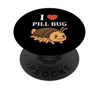 Small cute insect Woodlice minimalist simple i love Pill bug PopSockets PopGrip Adesivo