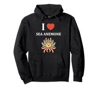 Small Cute Minimalist Simple Sea i Love Sea Anemone Felpa con Cappuccio