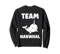 Small Cute Simple Minimalist Sea Unicorn Team Narwhal Felpa