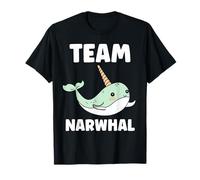 Small Cute Simple Minimalist Sea Unicorn Team Narwhal Maglietta