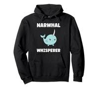 Small Cute Simple Minimalist Sea Unicorn Whisperer Narwhal Felpa con Cappuccio