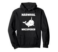 Small Cute Simple Minimalist Sea Unicorn Whisperer Narwhal Felpa con Cappuccio