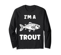 Small Cute Trouts Simple Minimalist Fish Simple I'm a Trout Maglia a Manica