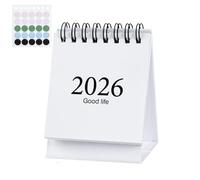 Small Desk Calendar | 2026 Standing Desktop Planner | Monthly Calendar For Home Office Study Workstation Dorm Library Counter