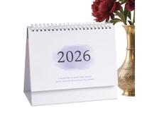 Small Desk Calendar - Paper, 7.48x6.3x3.15in Monthly Desk Top Calendar Thick Paper | Compact Design 2025-2026 Academic Planner, DeskS Organizer For Home, Workplace, School, Classrooms, Offices