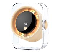 Small Desk Fan - 100 Speed Rechargeable Silent Portable Air Cooler With Digital LED Display, 360° Adjustable USB Personal Cooling Fan For Home Bedroom Office Dorm