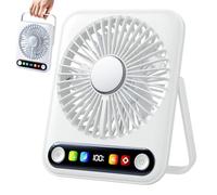 Small Desk Fan, 3000mAh Rechargeable 100 Speed Personal Cooling Fan