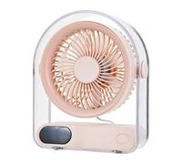 Small Desk Fan | USB Rechargeable 5 Speeds Digital Display | Portable Mini