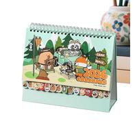 Small Desktop Calendar - 2026 Capybara Planner, 12-Month Standing Desk Calendar with Cute Illustrations for Friends and Family, Paper and Cardstock with Easy-To-Read Layout for Home, School