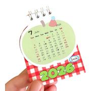 Small Desktop Calendar - Cute Fruit 2026 Planner, 2026 Fruit Cute Tabletop Monthly Planners, Desk Calendars | Calendar For Home Studio School Classroom Dorm Study Work Teacher Adults Kids Teens