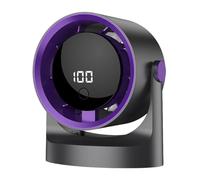 Small Desktop Fan, 100-Speed Digital Display Ventilator, Utility with LED Display Feature, 15.5x13.5x9cm Portable Cooling Tool, Tabletop Blower for Bedroom Office, High-Precision Personal Fan