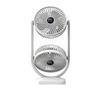 Small Desktop Fan - 19.6x38.4cm Rechargeable Oscillating Quiet Desk Fan