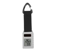 Small Digital Hygrometer Indoor Thermometer Backpacking Hiking Travel Thermometer with Carabiner Clip Digital Room Indoor Travel Mountaineering Vehicle Pendant Keychain