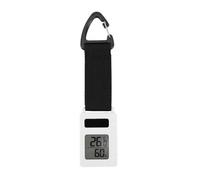 Small Digital Hygrometer Indoor Thermometer Backpacking Hiking Travel Thermometer with Carabiner Clip Digital Room Indoor Travel Mountaineering Vehicle Pendant Keychain