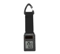 Small Digital Hygrometer Indoor Thermometer Backpacking Hiking Travel Thermometer with Carabiner Clip Digital Room Indoor Travel Mountaineering Vehicle Pendant Keychain