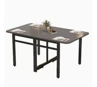 Small Dining Table Expandable Kitchen Tables Solid Wood | Folding Carbon Steel Bracket Multi-functional Adjustable Legs Space-saving(Gray,100*60*75cm)