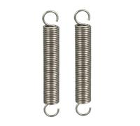Small Dual Hook Tension Spring, 2pcs, Extended Compressed, For Marine Computer Electronics Railway(0.5x4x300mm)
