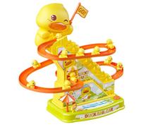 Small Ducks Climbing Toys - children’s stair toy, fun light music set | plastik moving duck race, early learning climbing game, vibrant activity toy used for preschool development playtime