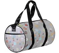 Small Duffel Bags Sports Tote Bag for Yoga,cat dog colorful paws,Outdoor Fitness Bags Carry on Bag