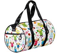 Small Duffel Bags Sports Tote Bag for Yoga,color cartoon fruit sprite,Outdoor Fitness Bags Carry on Bag