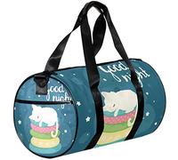 Small Duffel Bags Sports Tote Bag for Yoga,good night cat donut,Outdoor Fitness Bags Carry on Bag