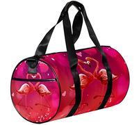 Small Duffel Bags Sports Tote Bag for Yoga,happy valentine's day flamingo,Outdoor Fitness Bags Carry on Bag