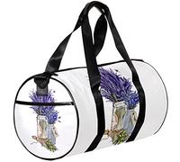 Small Duffel Bags Sports Tote Bag for Yoga,Lavender Purple Flowers,Outdoor Fitness Bags Carry on Bag