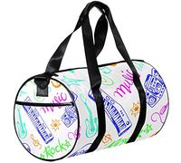 Small Duffel Bags Sports Tote Bag for Yoga,music pattern,Outdoor Fitness Bags Carry on Bag