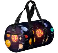 Small Duffel Bags Sports Tote Bag for Yoga,solar system cartoon planets,Outdoor Fitness Bags Carry on Bag
