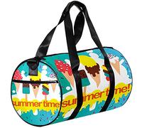 Small Duffel Bags Sports Tote Bag for Yoga,summer time ice cream,Outdoor Fitness Bags Carry on Bag