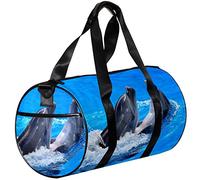 Small Duffel Bags Sports Tote Bag for Yoga,swimming dolphins,Outdoor Fitness Bags Carry on Bag