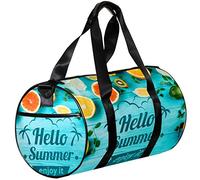 Small Duffel Bags Sports Tote Bag for Yoga,welcome summer hello,Outdoor Fitness Bags Carry on Bag