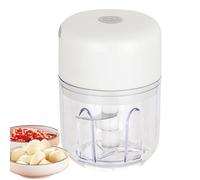 Small Electric Garlic Chopper, Cordless Food Processor, Portatile Usb Ricaricabile Chopper with 304 Stainless Steel for Vegetables, Pepper, Baby Food, 5.12x3.54x3.54 Inches
