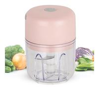 Small Electric Garlic Chopper, Cordless Food Processor, Portatile Usb Ricaricabile Chopper with 304 Stainless Steel for Vegetables, Pepper, Baby Food, 5.12x3.54x3.54 Inches