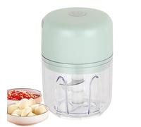 Small Electric Garlic Chopper, Cordless Food Processor, Portatile Usb Ricaricabile Chopper with 304 Stainless Steel for Vegetables, Pepper, Baby Food, 5.12x3.54x3.54 Inches