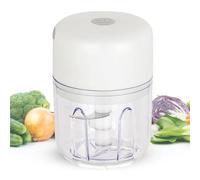 Small Electric Garlic Chopper, Powered Food Processor, 5,12 x 3,54 x 3,54 Inches Portable Vegetable Grinder, Usb Ricaricabile Meals Blender, Cordless Food Chopper for Kitchen Utensils
