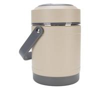 Small Electric Lunch Box, Portable 1.6L Stainless Steel Food Warmer Multifunctional Heating Lunch Box for Office Travel Dorm Mini Electric Lunch Box Food Warmer (Beige)