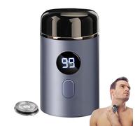 Small Electric Shaver, Portable Face Grooming Tool for Men, Waterproof Beard Trimmer, Ideal for Home and Travel, Compact Electric Razor for Easy Grooming, 1,57 x 1,57 x 2,76 pollici